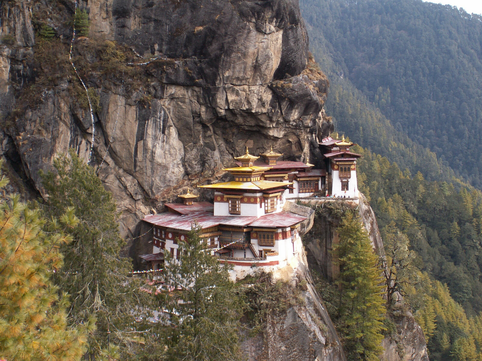 The Tiger's Nest monastery near Paro in Bhutan