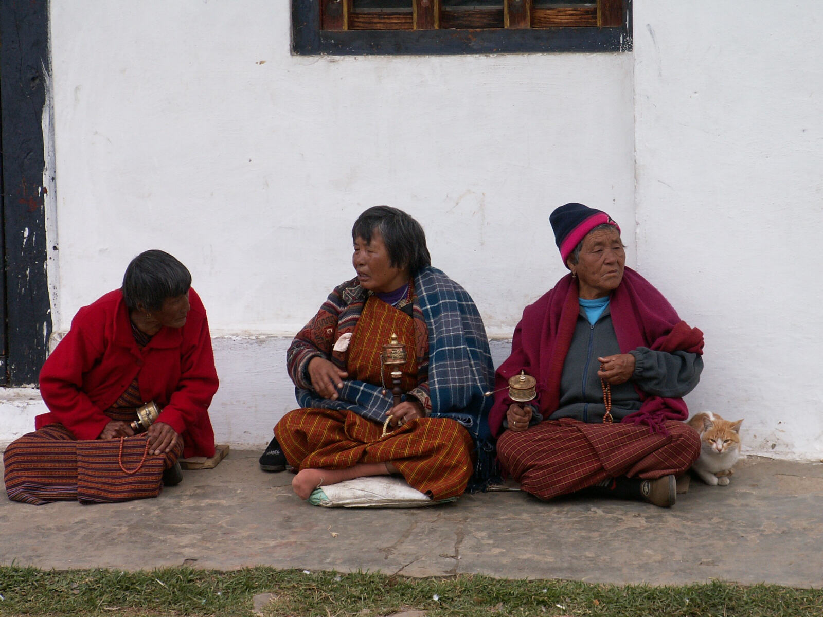 Lady pilgrims at the National Memorial chorten (stupa) in Thimpu, Bhutan