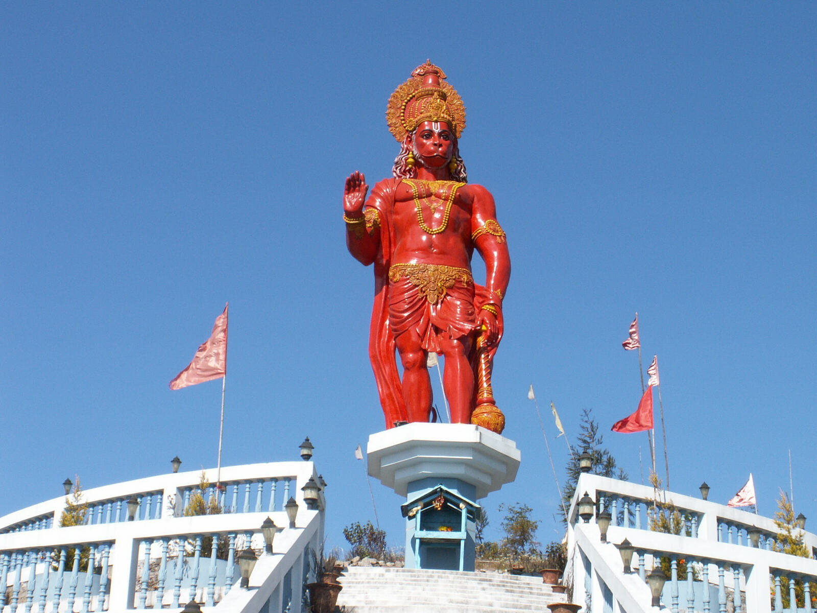 The huge Hanuman statue in Kalimpong, India