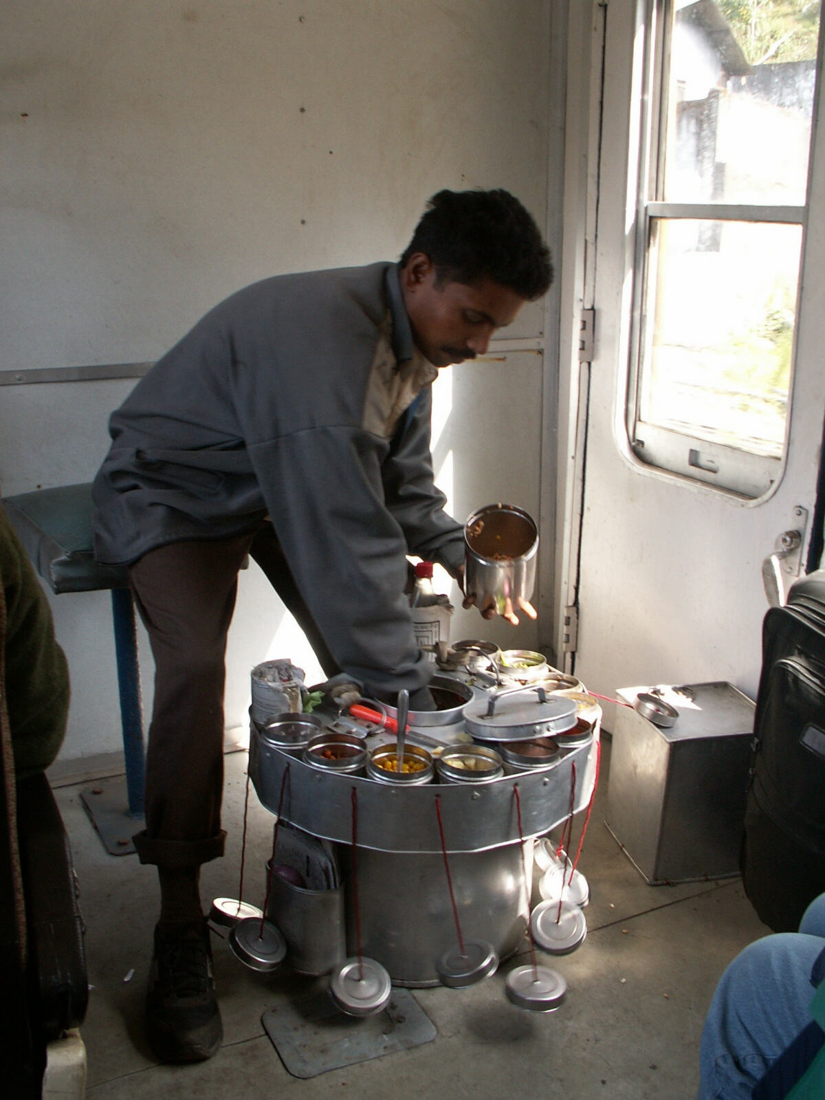 Puffed Rice lunch on the Darjeeling Toy Train