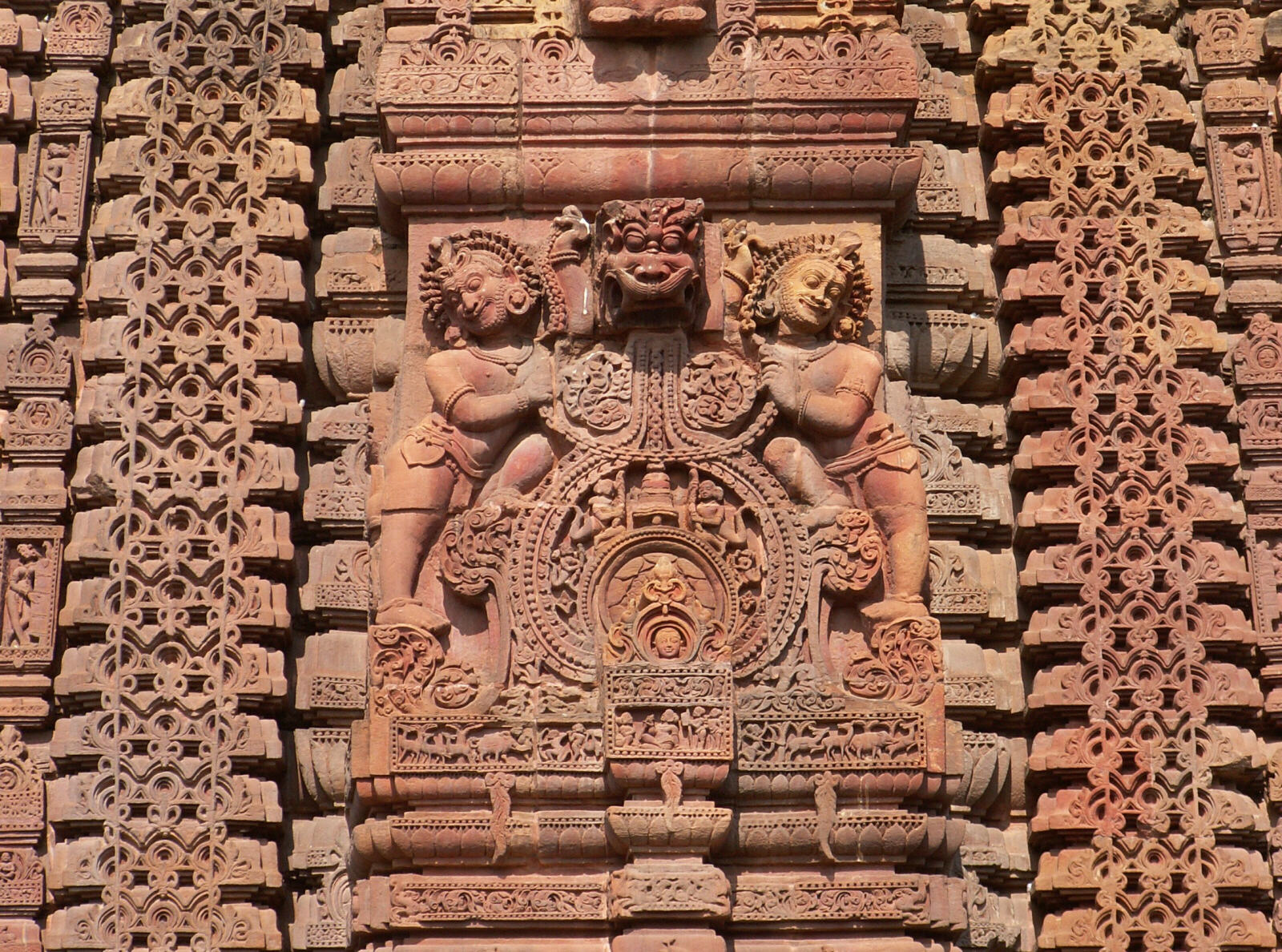 Carvings at Mukteswar Mandir in Bhubaneswar, India