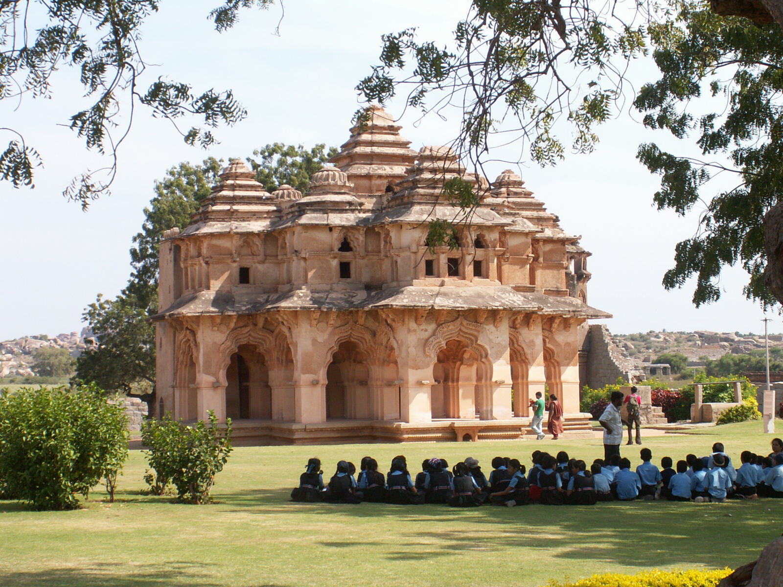 The Lotus Palace in the Zenana enclosure in Hampi, India