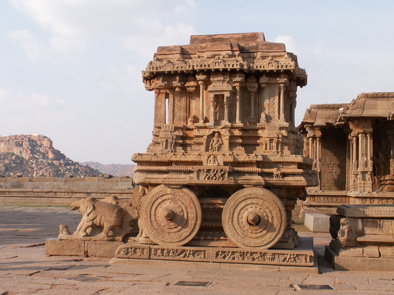 A chariot in the Vittala Temple at Hampi, India