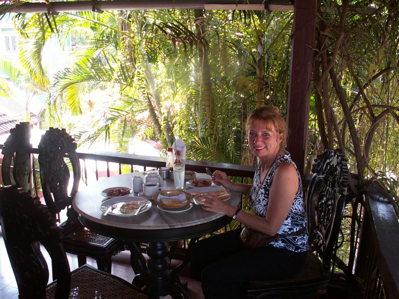 Breakfast at the Panjim Inn in Panaji, Goa, India