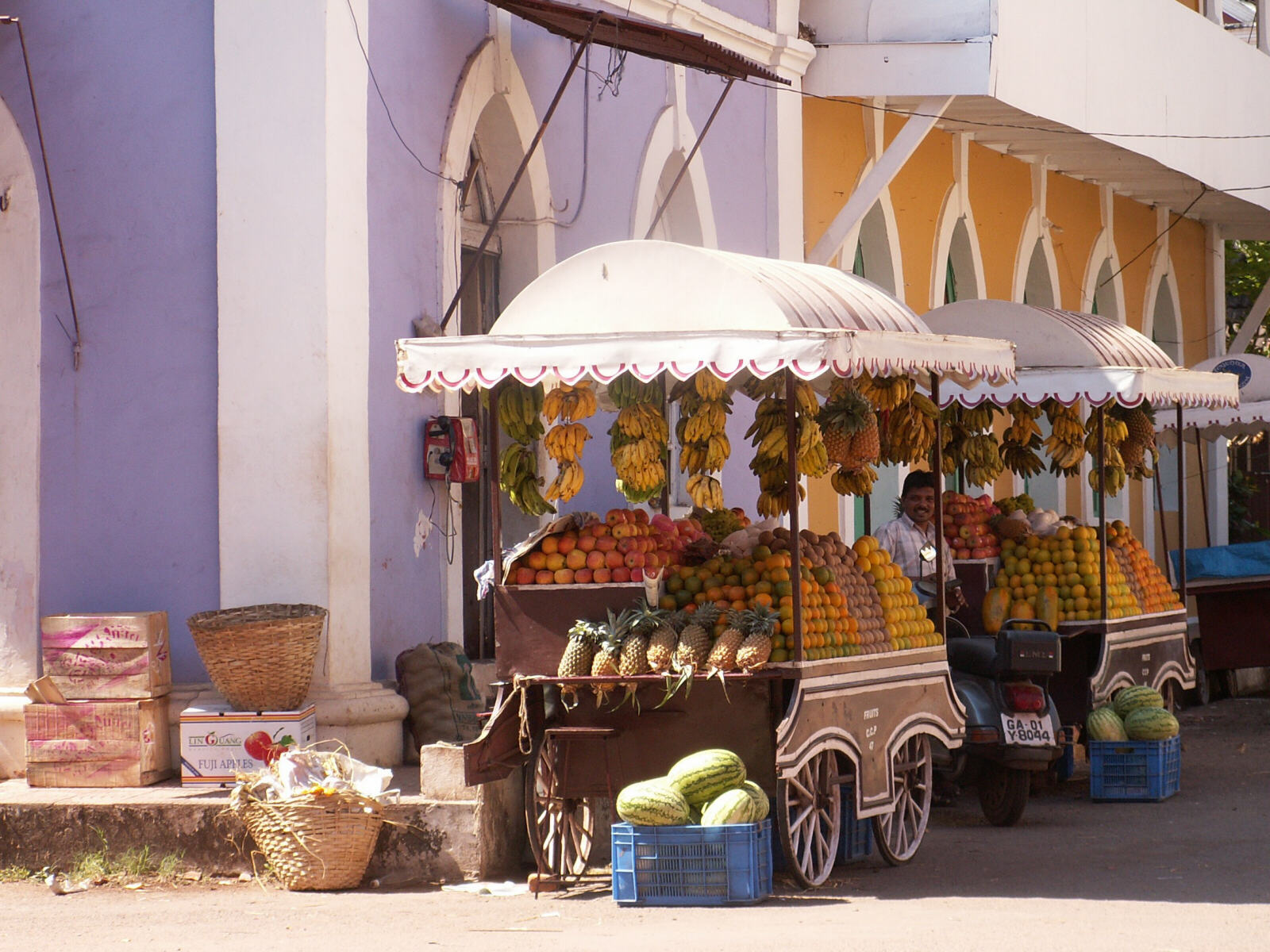 Fruit stalls in Fontainhas district of Panaji, Goa