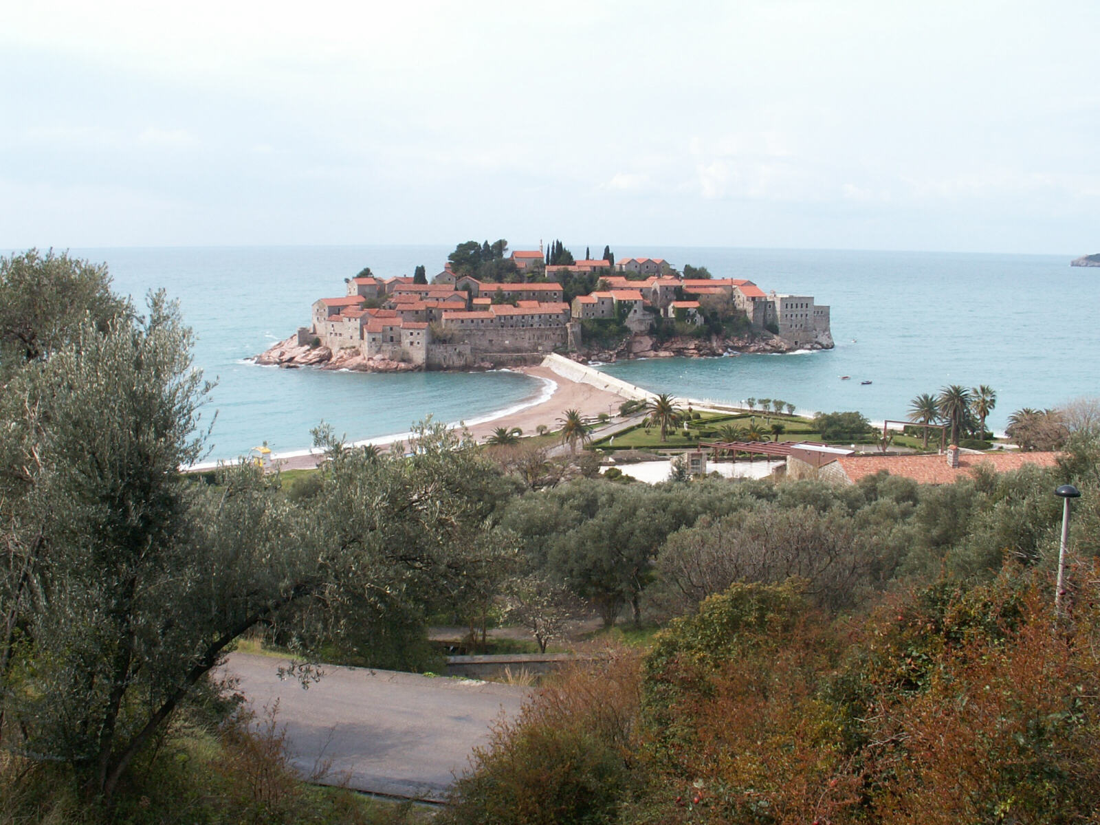 Sveti Stefan on an almost-island in the Adriatic in Montenegro