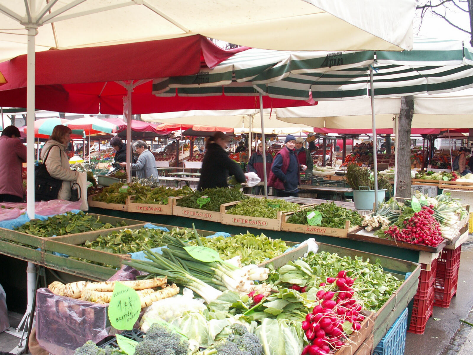 Vegetable market in Ljubljana, Slovenia