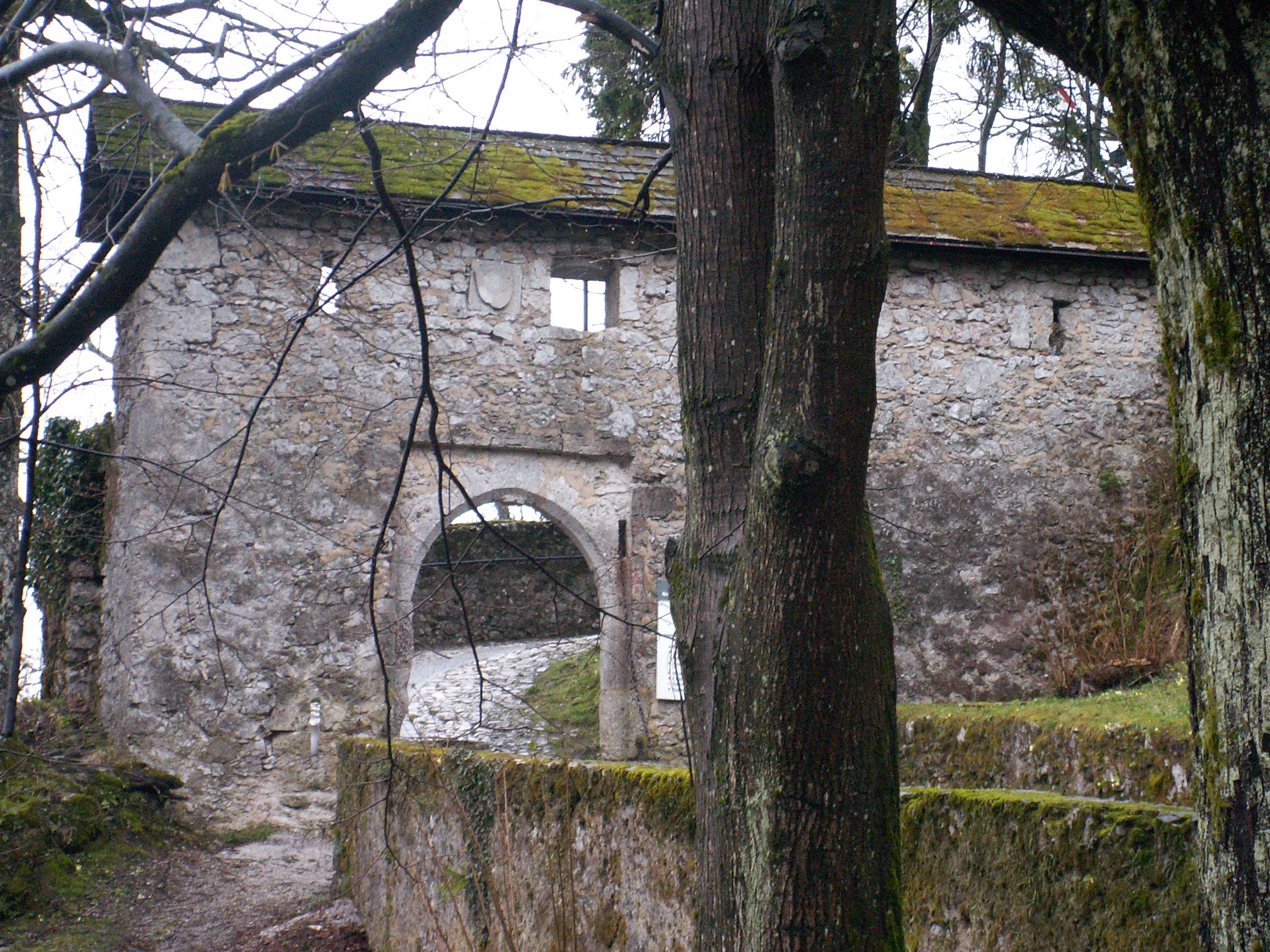 The gateway into Bled castle in Slovenia