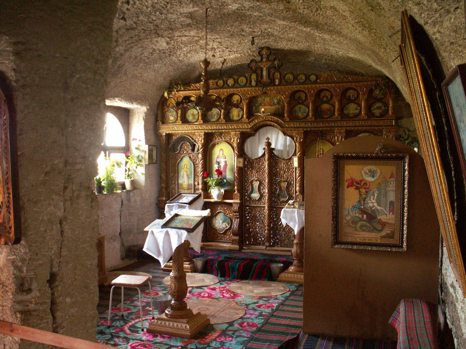 A monastery in the cliffs at Orheiul Vechi, Moldova