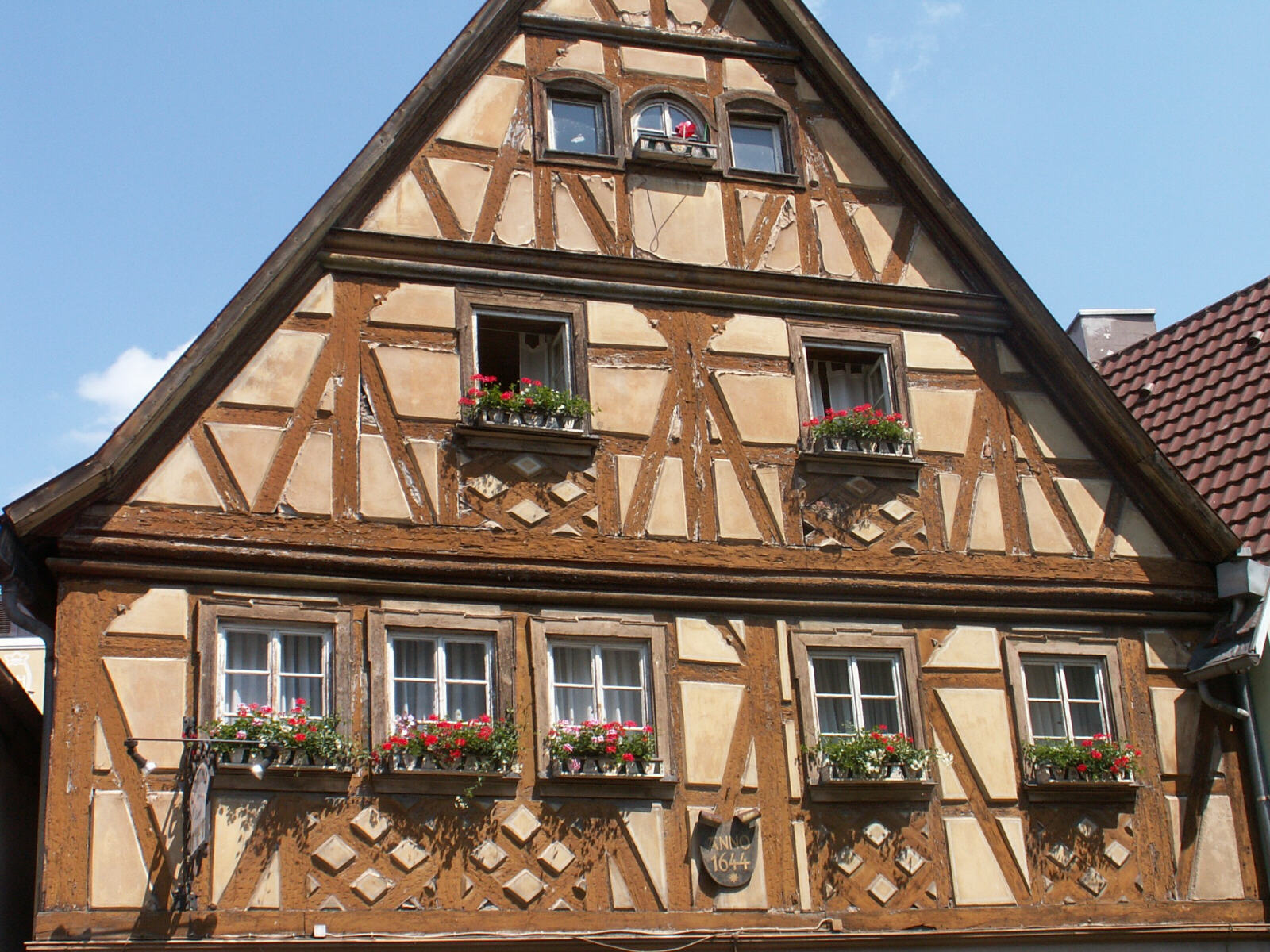 An old house in Bad Mergentheim on the Romantischerstrasse in Germany