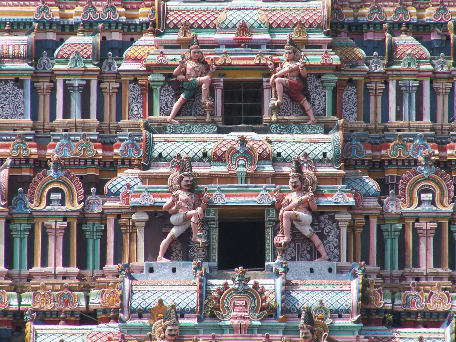 A gopuram at Nataraja temple in Chidambaram, Tamil Nadu