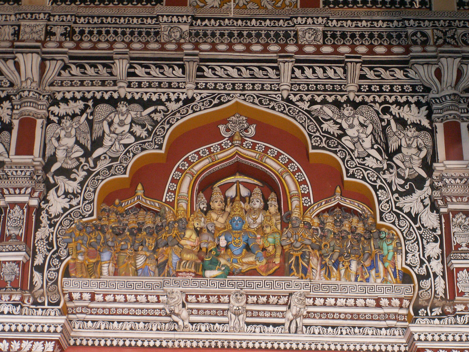 In the Durbar Hall of the Maharaja's palace in Thanjavur, Tamil Nadu, India