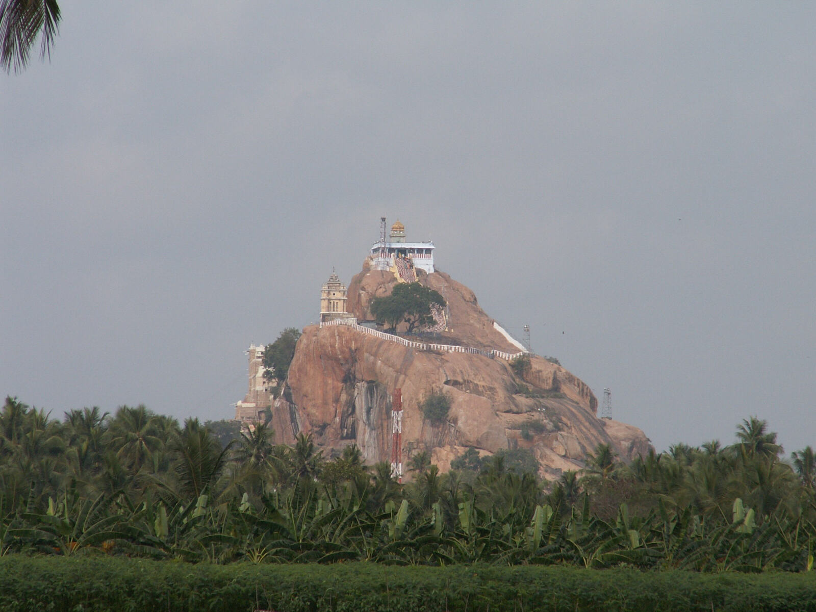 The rock fort in Tiruchirappalli, Tamil Nadu, India