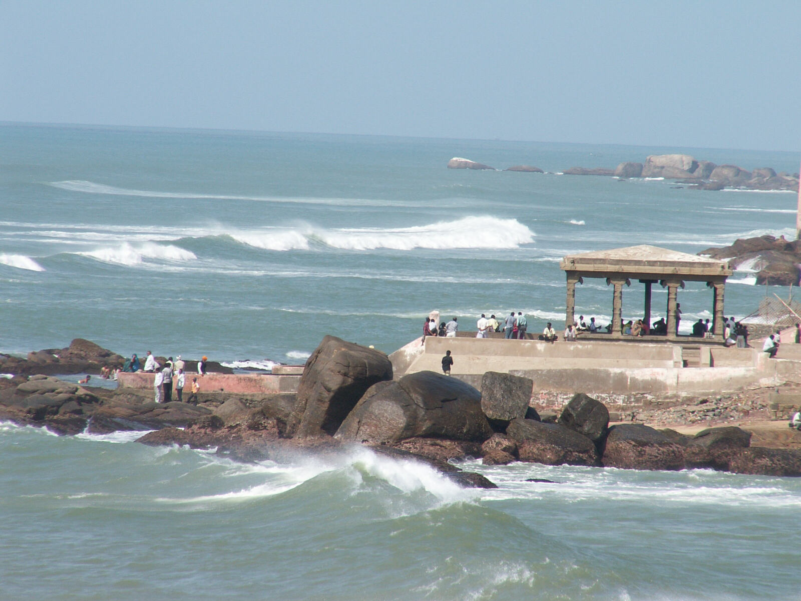 Where three seas meet at Kanyakumari, the southern tip of India