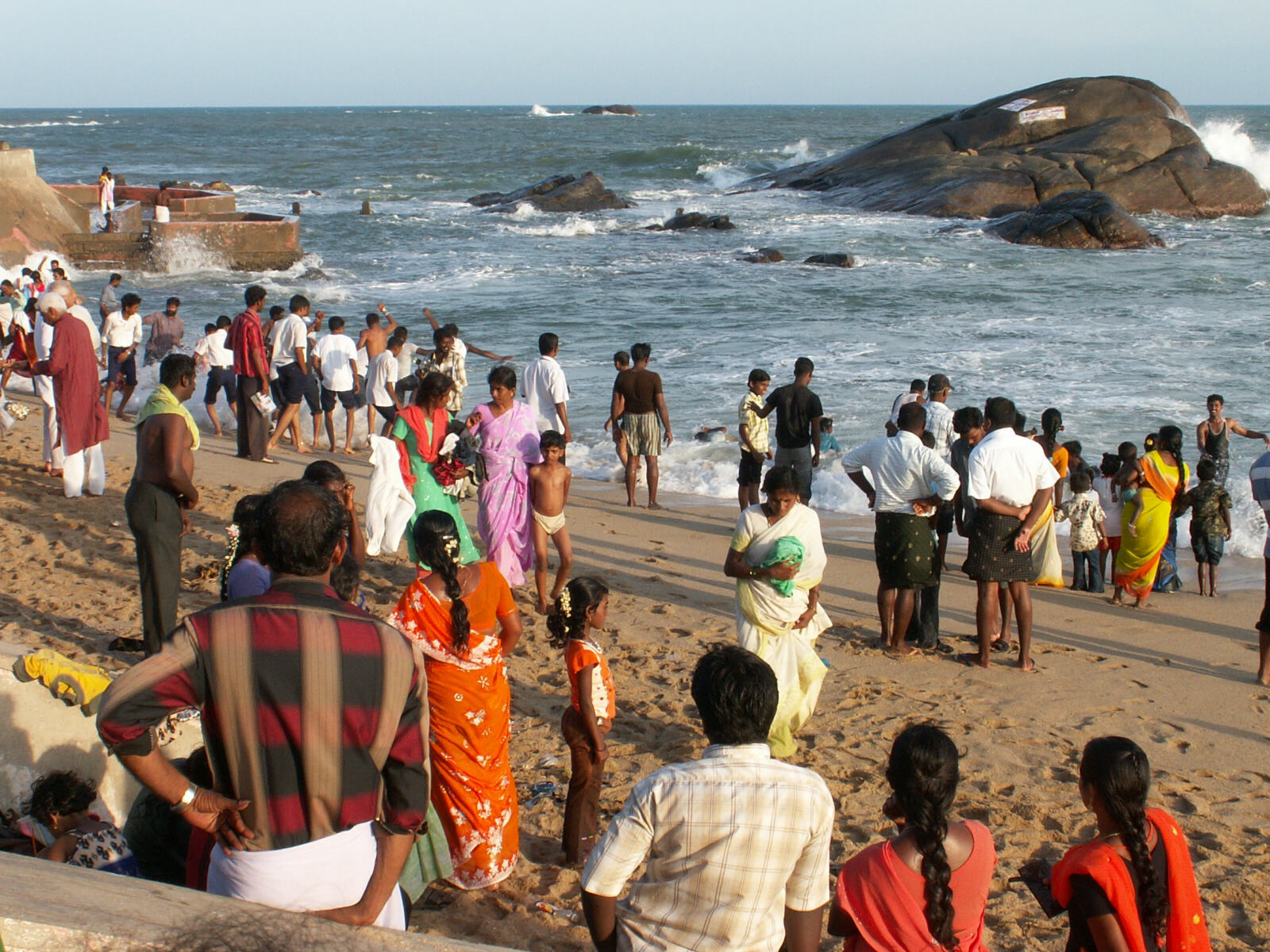 The beach at Kanyakumari, the southern tip of India