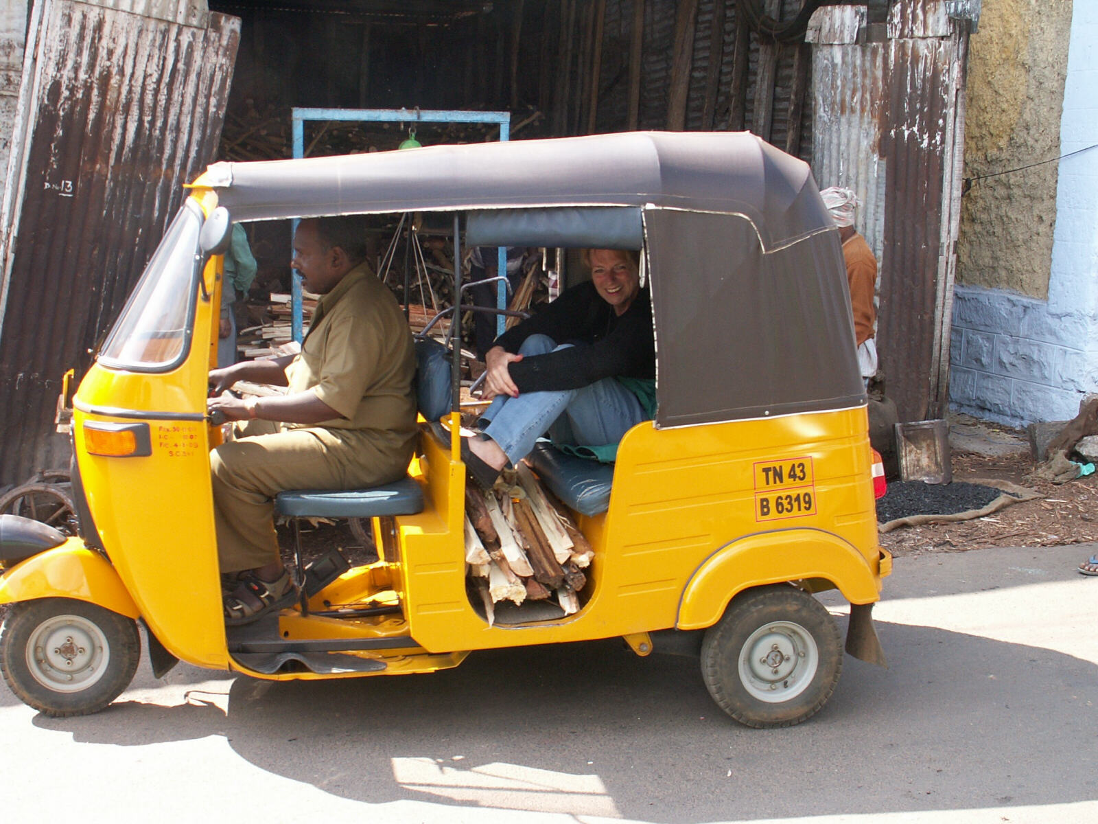 Firewood in a tuk-tuk in Ooty hill station, India