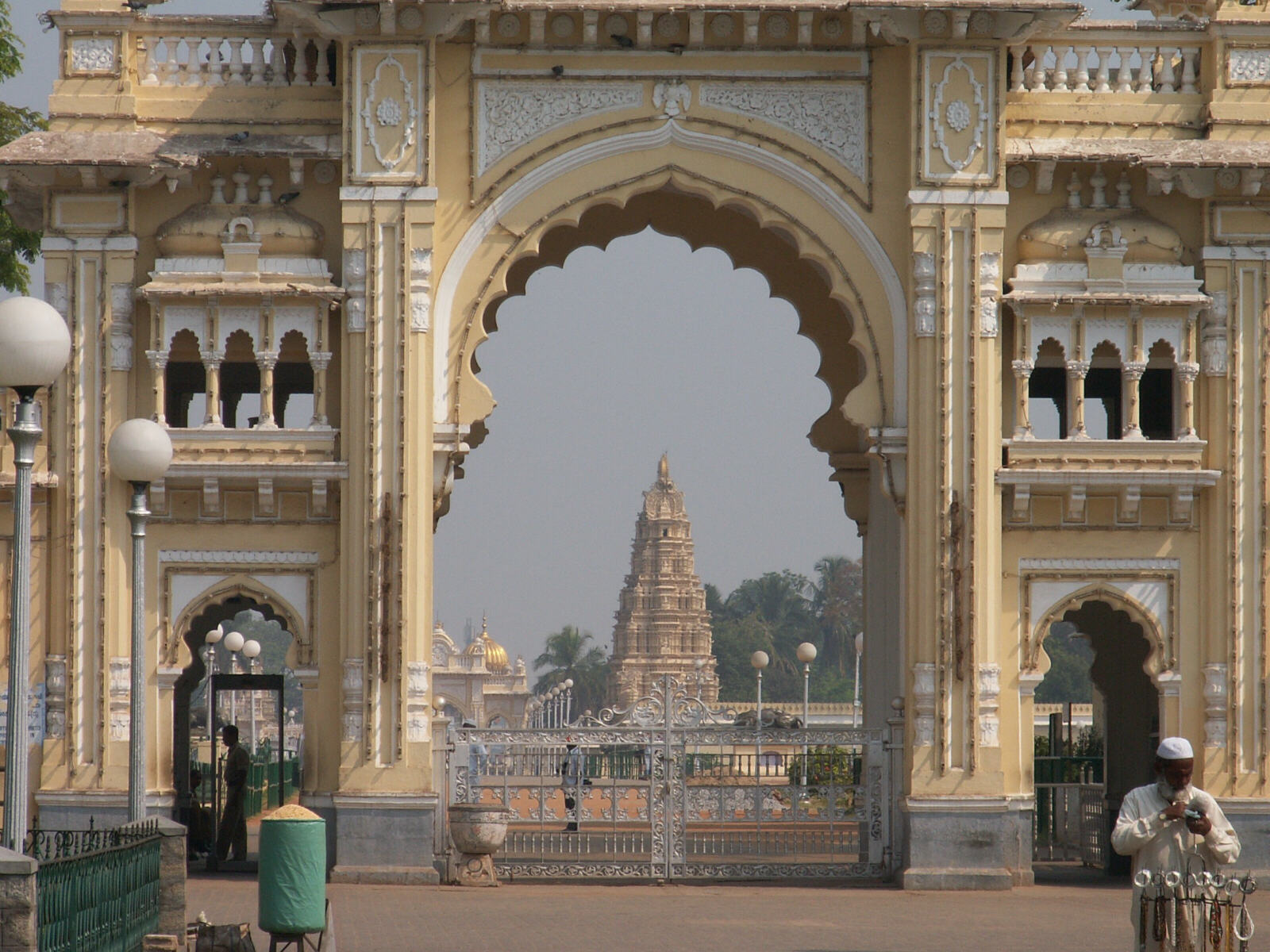 The south gate of Mysore Palace in Karnataka, India