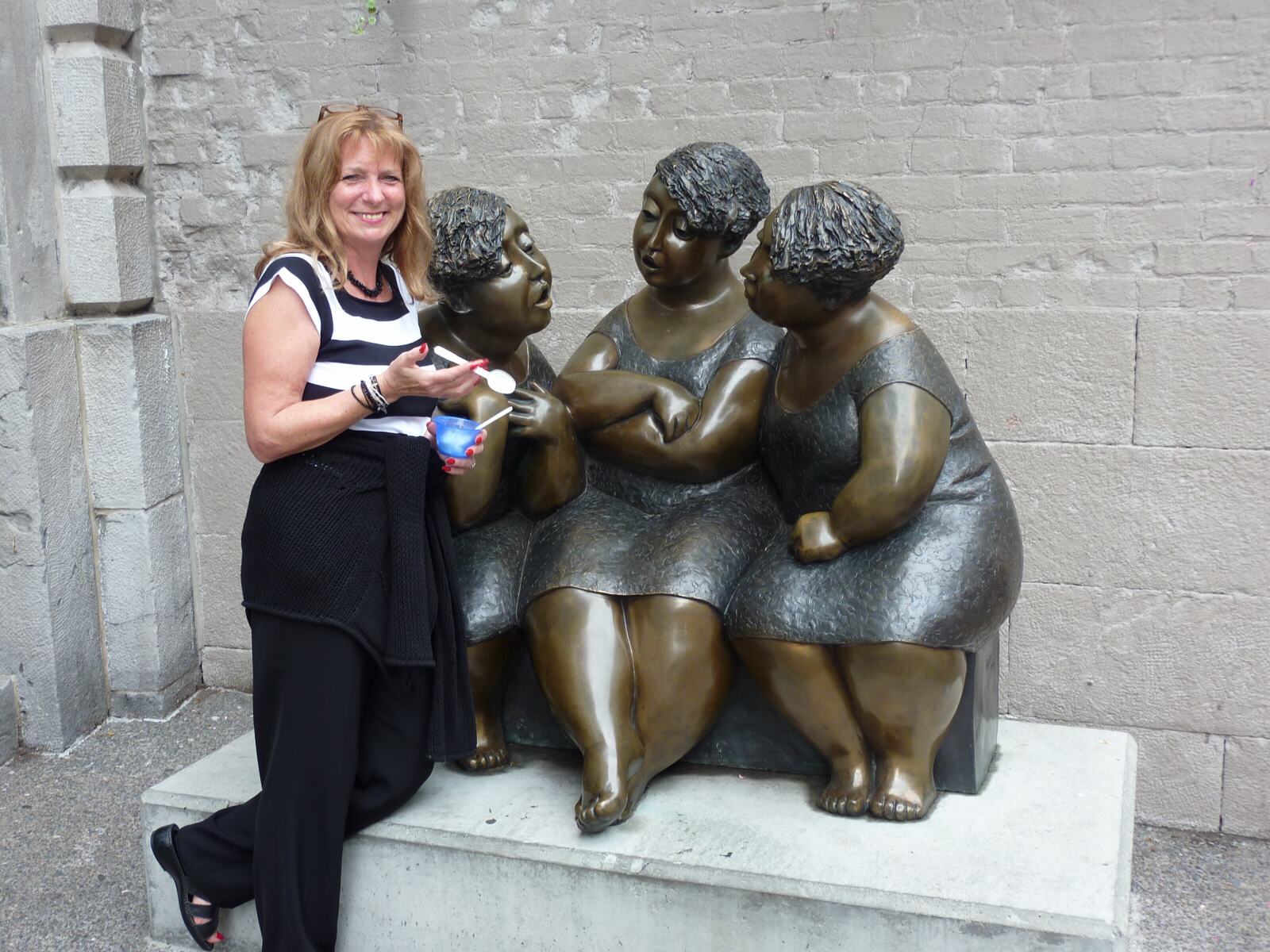 Les chuchoteuses (the gossips) sculpture in Montreal, Canada
