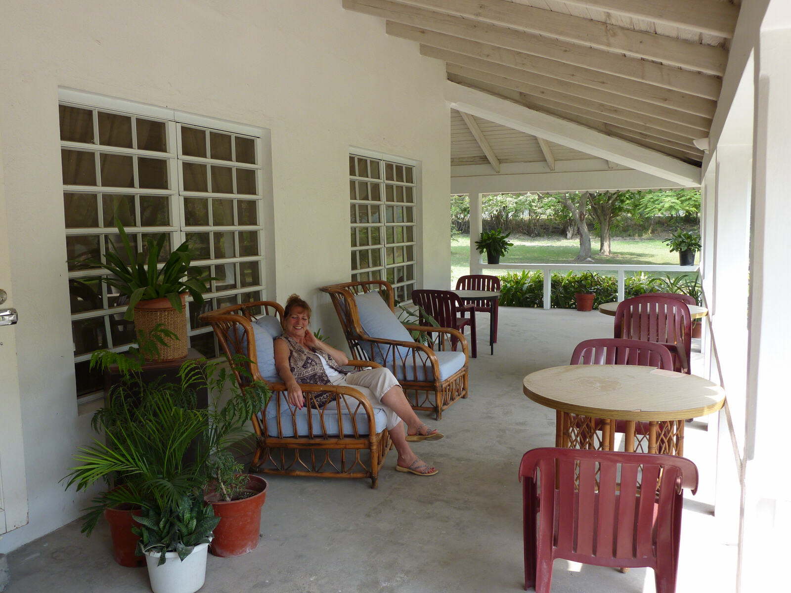 Relaxing at Olveston House on Montserrat, Caribbean