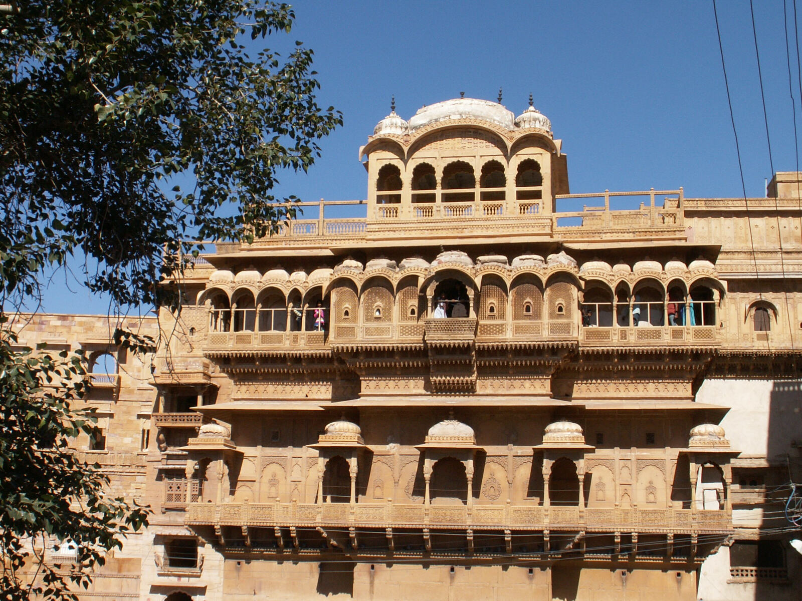 The palace in the fort in Jaisalmer, Rajasthan