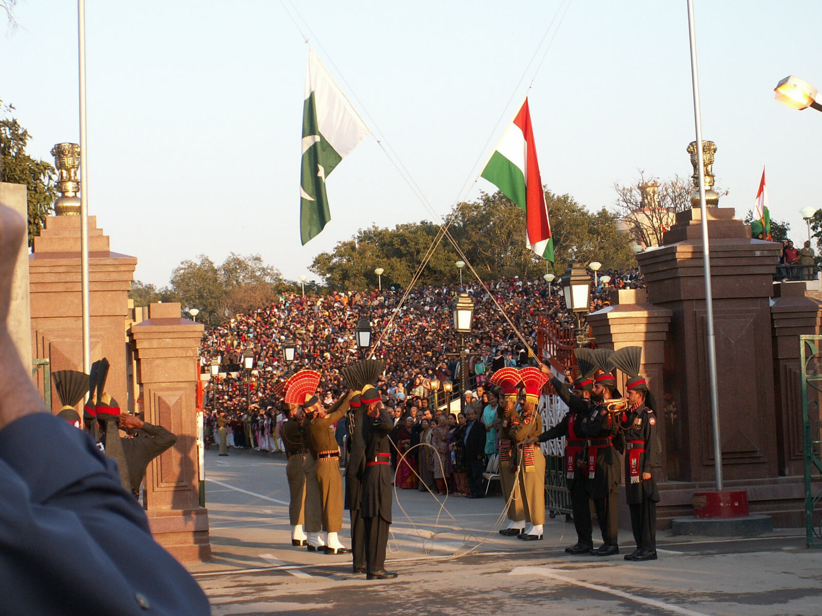 Closing ceremony at the India-Pakistan Wagah border