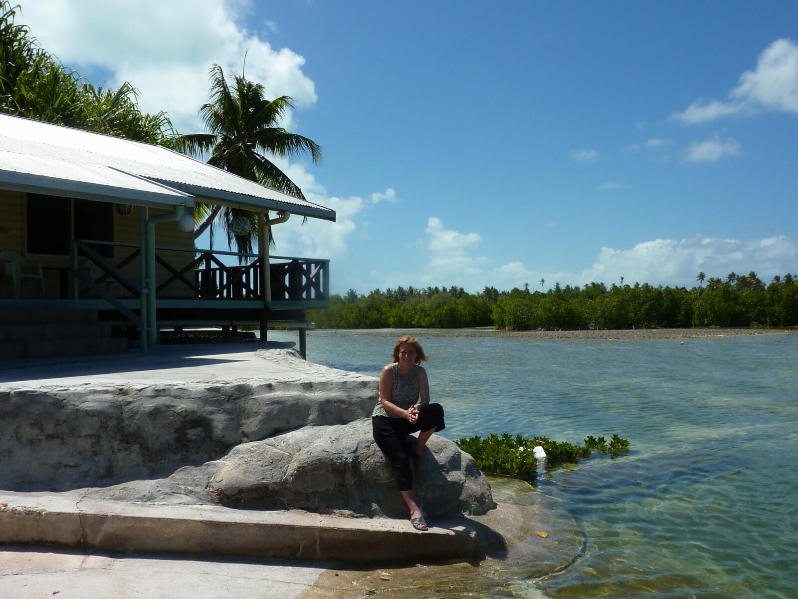 The creek at Buota Lodge on Tarawa atoll, Kiribati