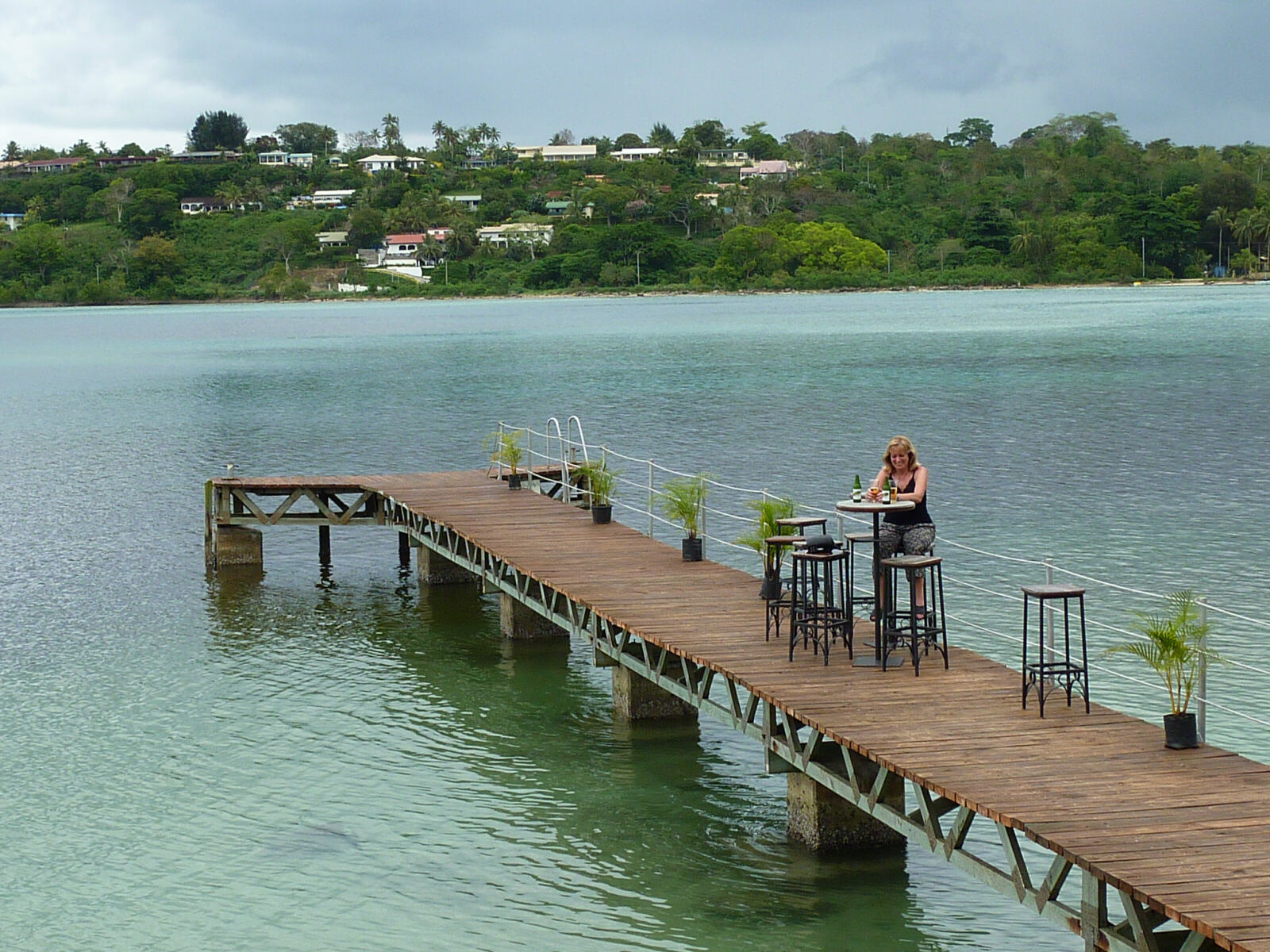 The top table at Chantilly's on the Bay in Port Vila, Vanuatu
