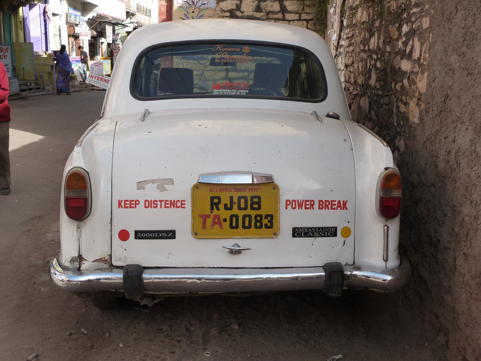 A classic Ambassador car in Bundi, Rajasthan