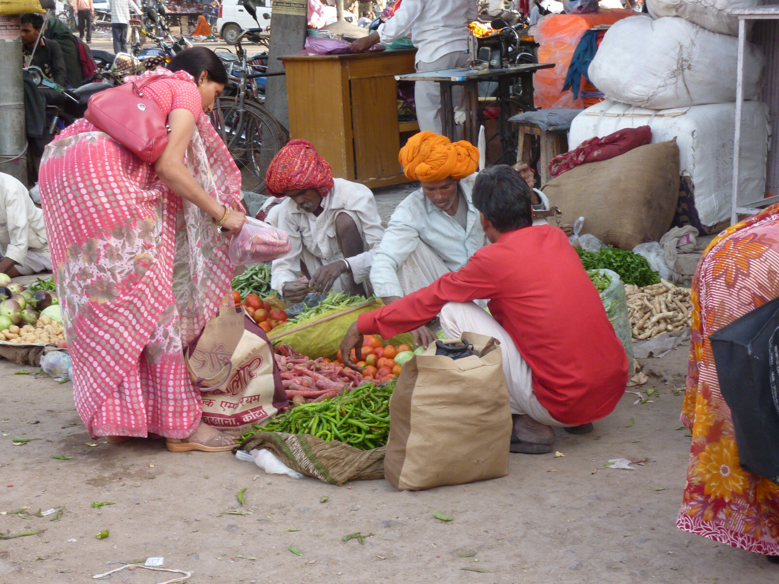 The vegetable market in Bundi, Rajasthan, India