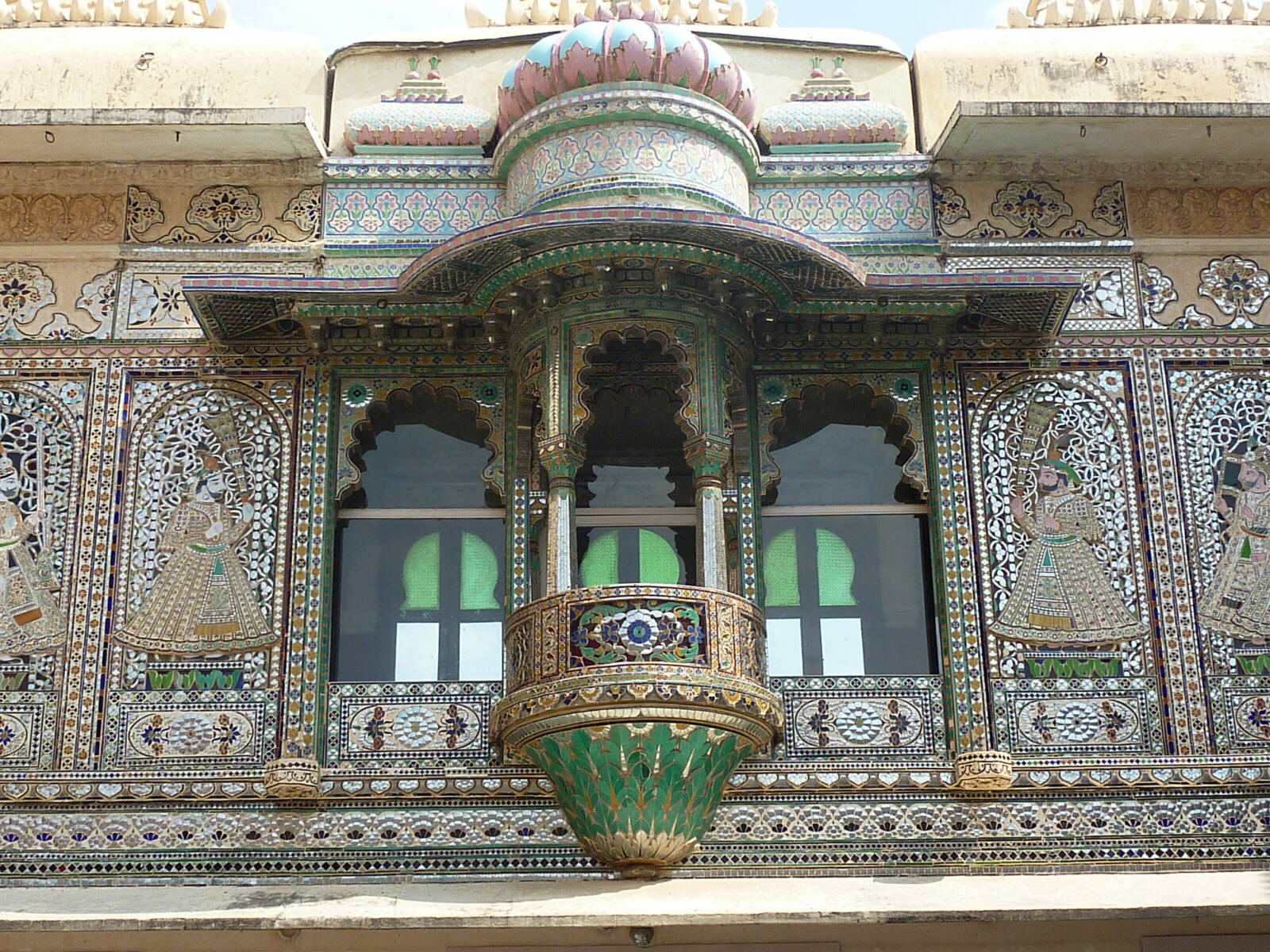 A window in the City Palace in Udaipur, Rajasthan