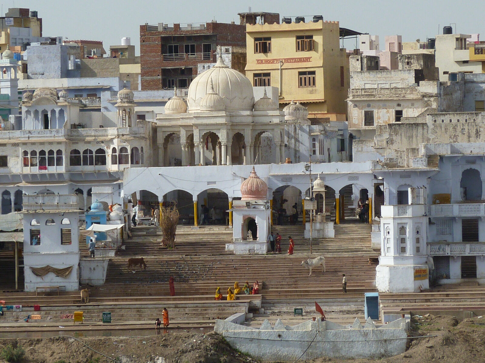 One of the bathing ghats on the lake at Pushkar, Rajasthan