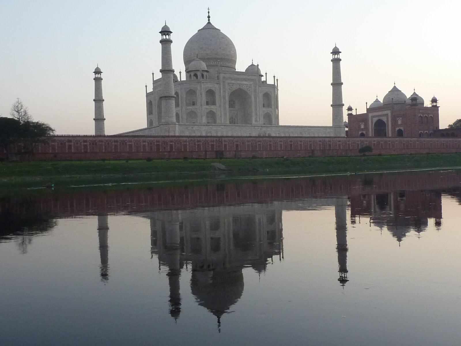 The Taj Mahal and its reflection in the river