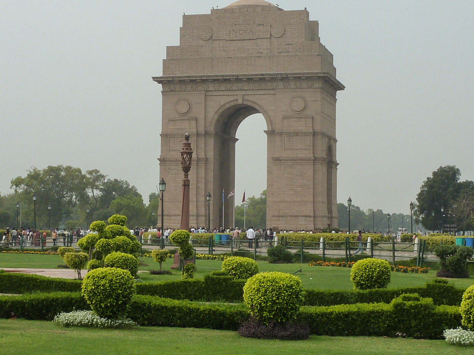 India Gate at the end of Rajpath in New Delhi