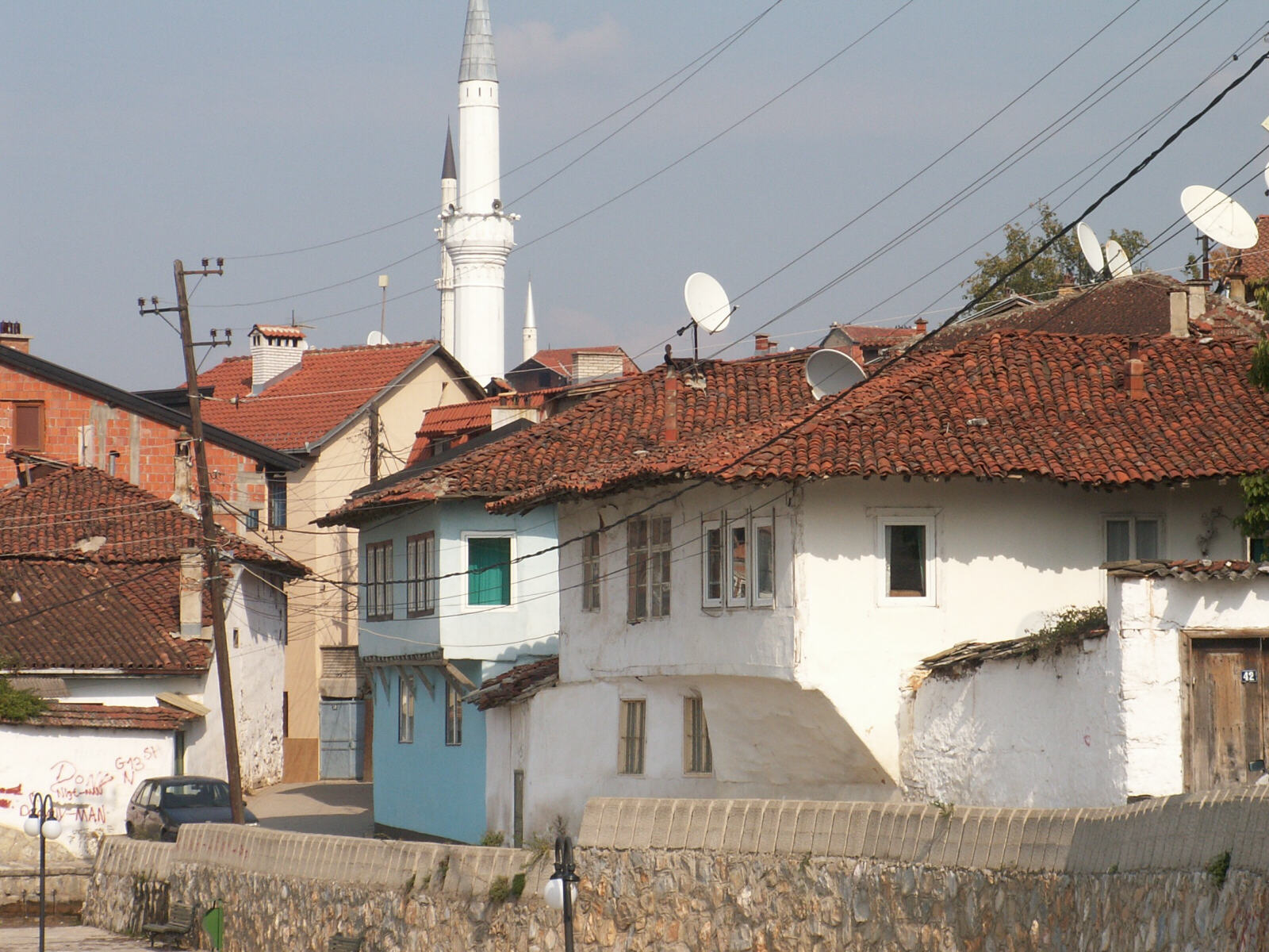 Houses by the river in Prizren, Kosovo