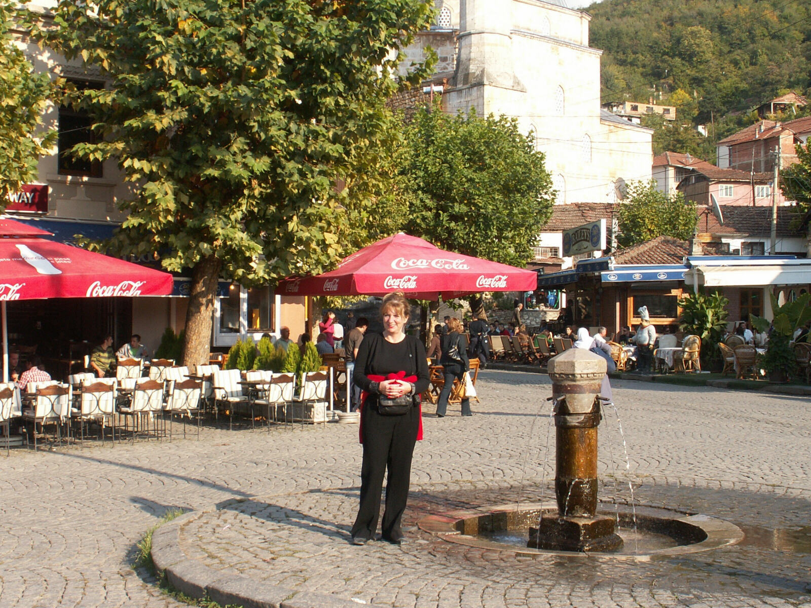 The main square in Prizren, Kosovo