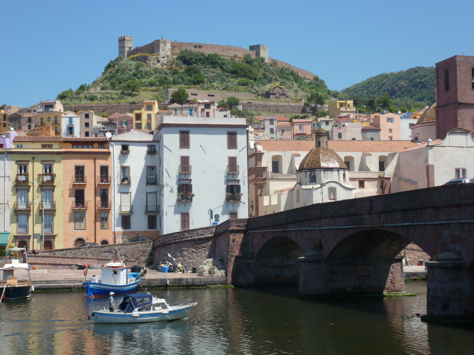 The old town of Bosa in Sardinia