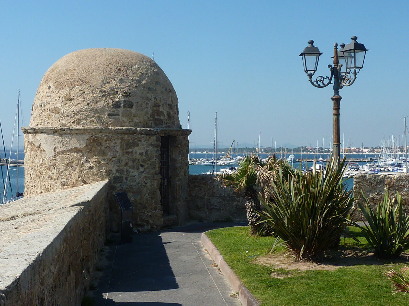The harbour from inside the fort, Alghero, Sardinia