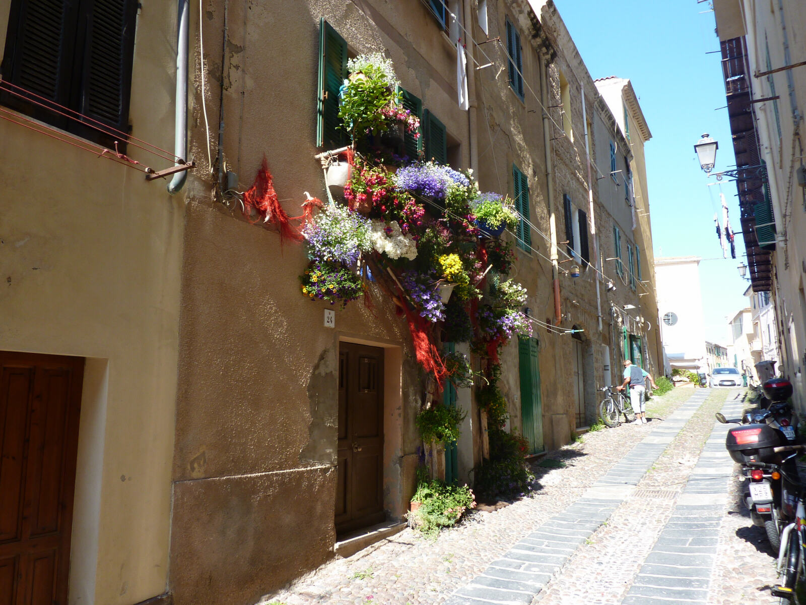 A street in Alghero old town, Sardinia