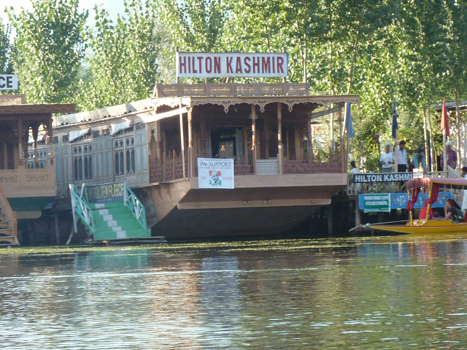 The 'Hilton Kashmir' houseboat on Dal Lake, Srinagar