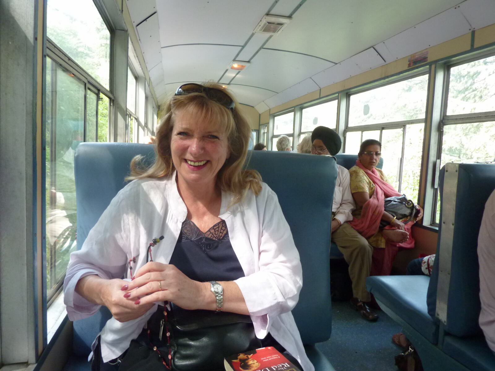 On the Himalayan Queen toy train down from Shimla, India