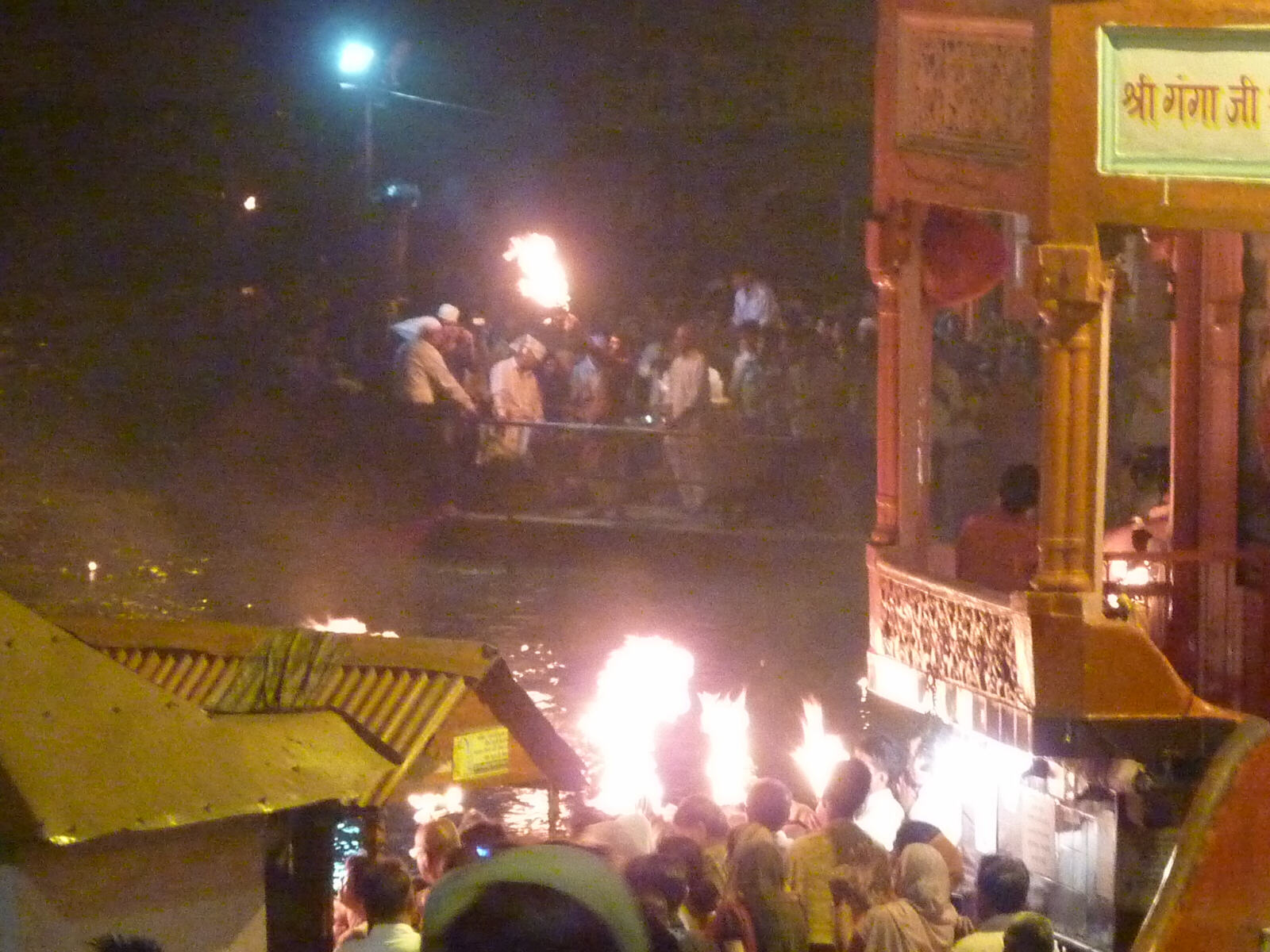 Evening ceremony at Harki Pauri Temple in Haridwar, India