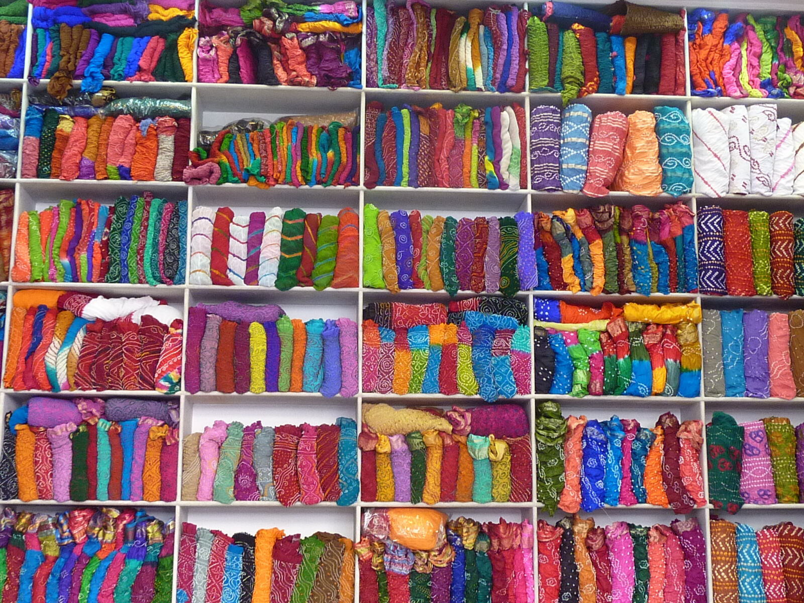 A fabric shop in Bara Bazaar, Udaipur, Rajasthan