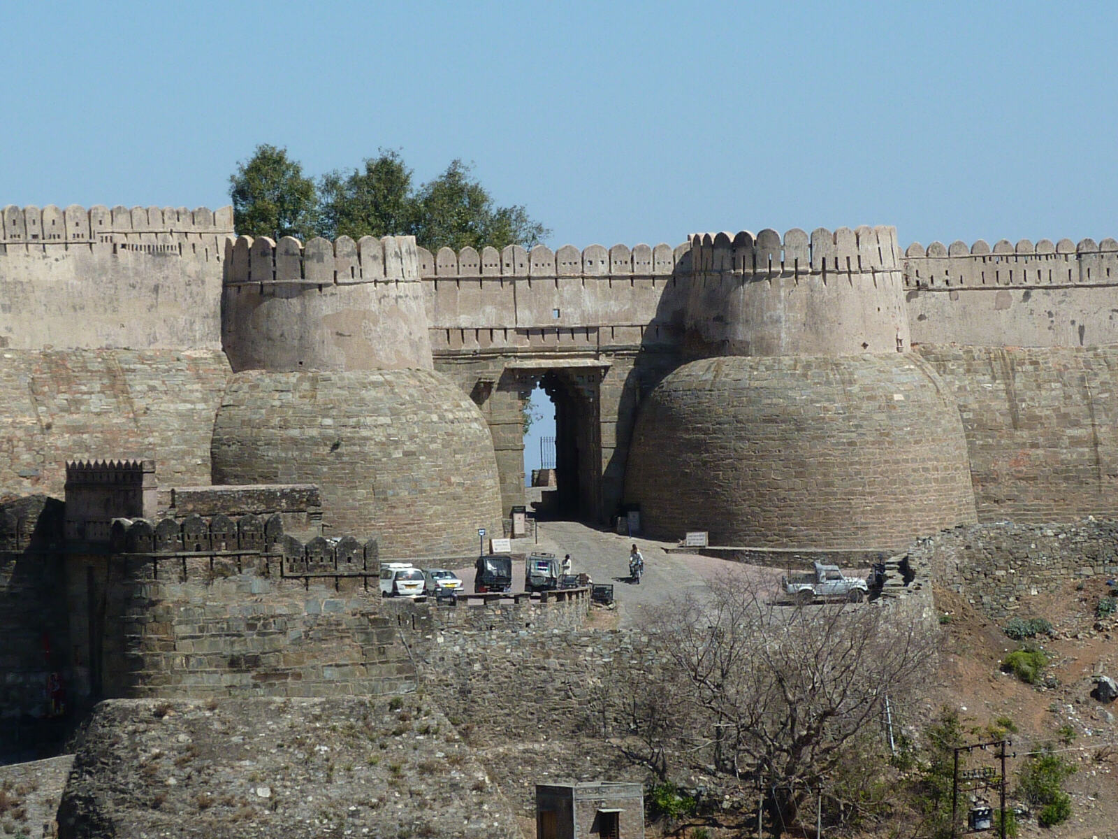 The gateway to Kumbalgarh fort near Udaipur, Rajasthan