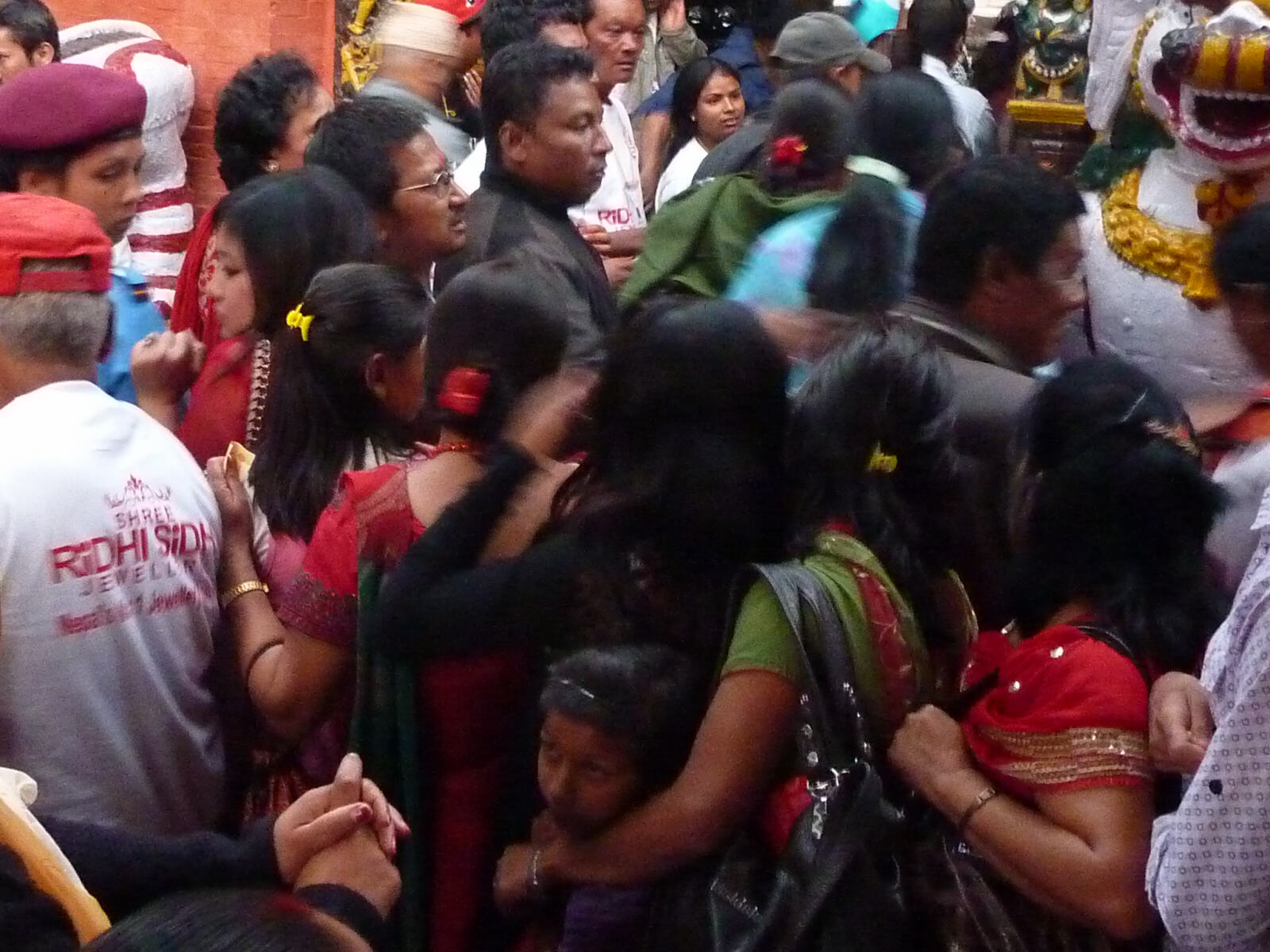 Pilgrims queueing at Taleju temple in Durbar Square, Kathmandu