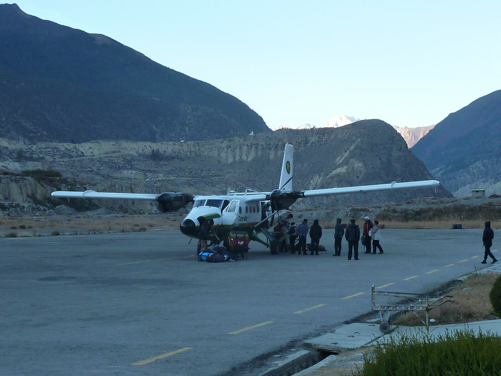 Our plane at Jomsom airport for the flight out