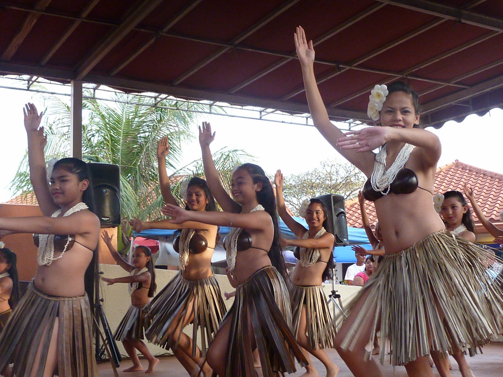 Hula dancers at Chamorro Village in Guam