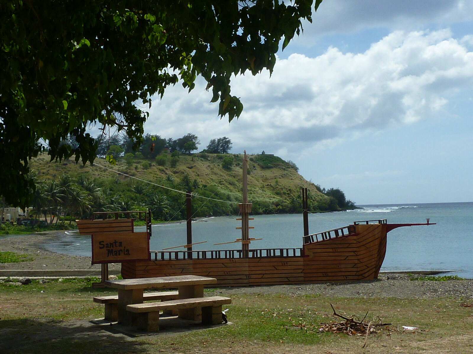 Replica of Magellan's boat at Umtac Bay in Guam