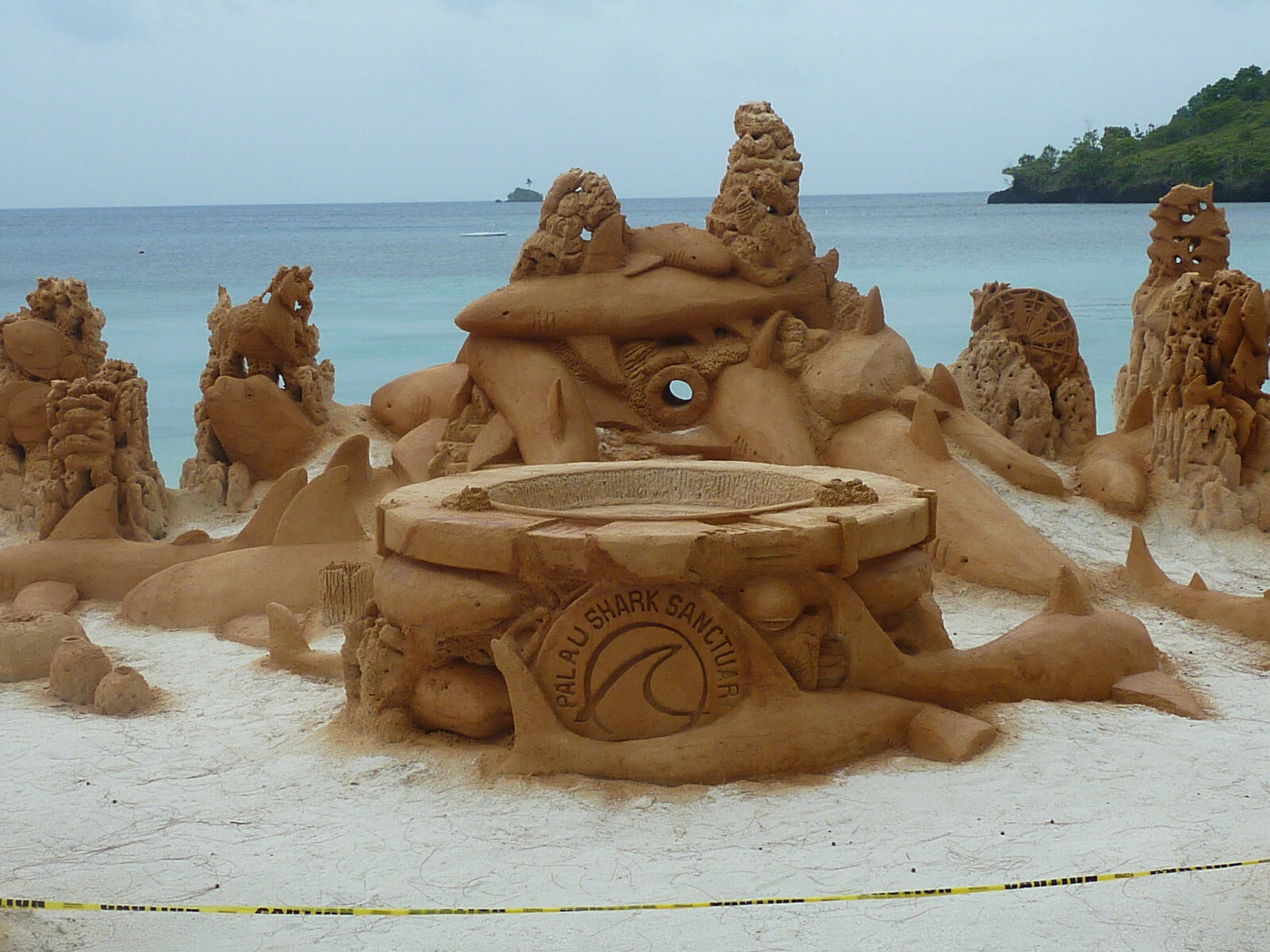 Sand sculpture at the Palau Pacific Resort, Palau