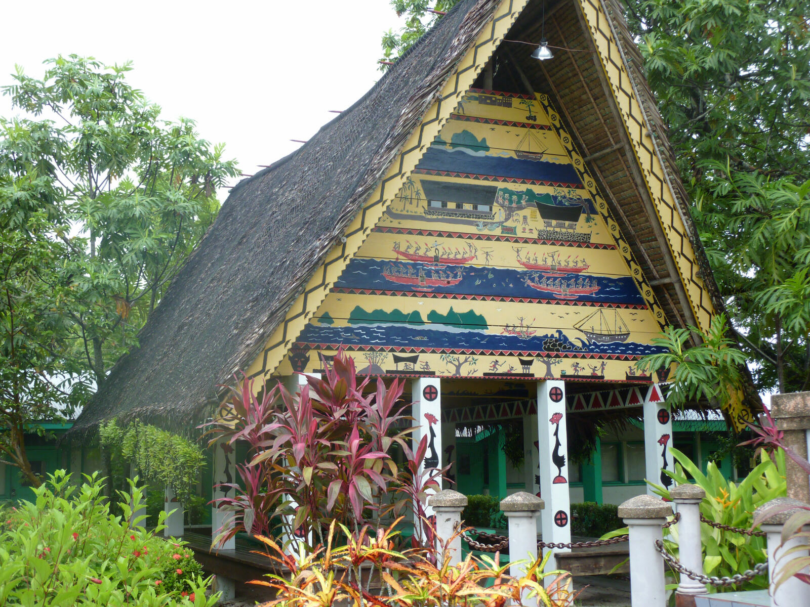 Traditional meeting house in Koror, Palau