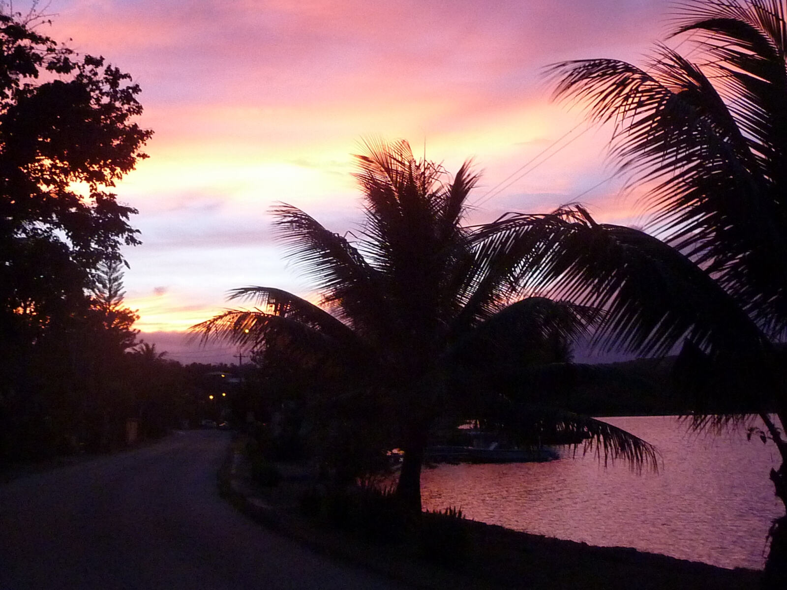 A totally tropical sunset in Yap, Micronesia